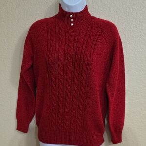 Karen Scott Red Knit Sweater